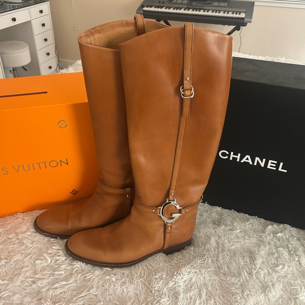 Gucci Leather Riding Boots Size 9